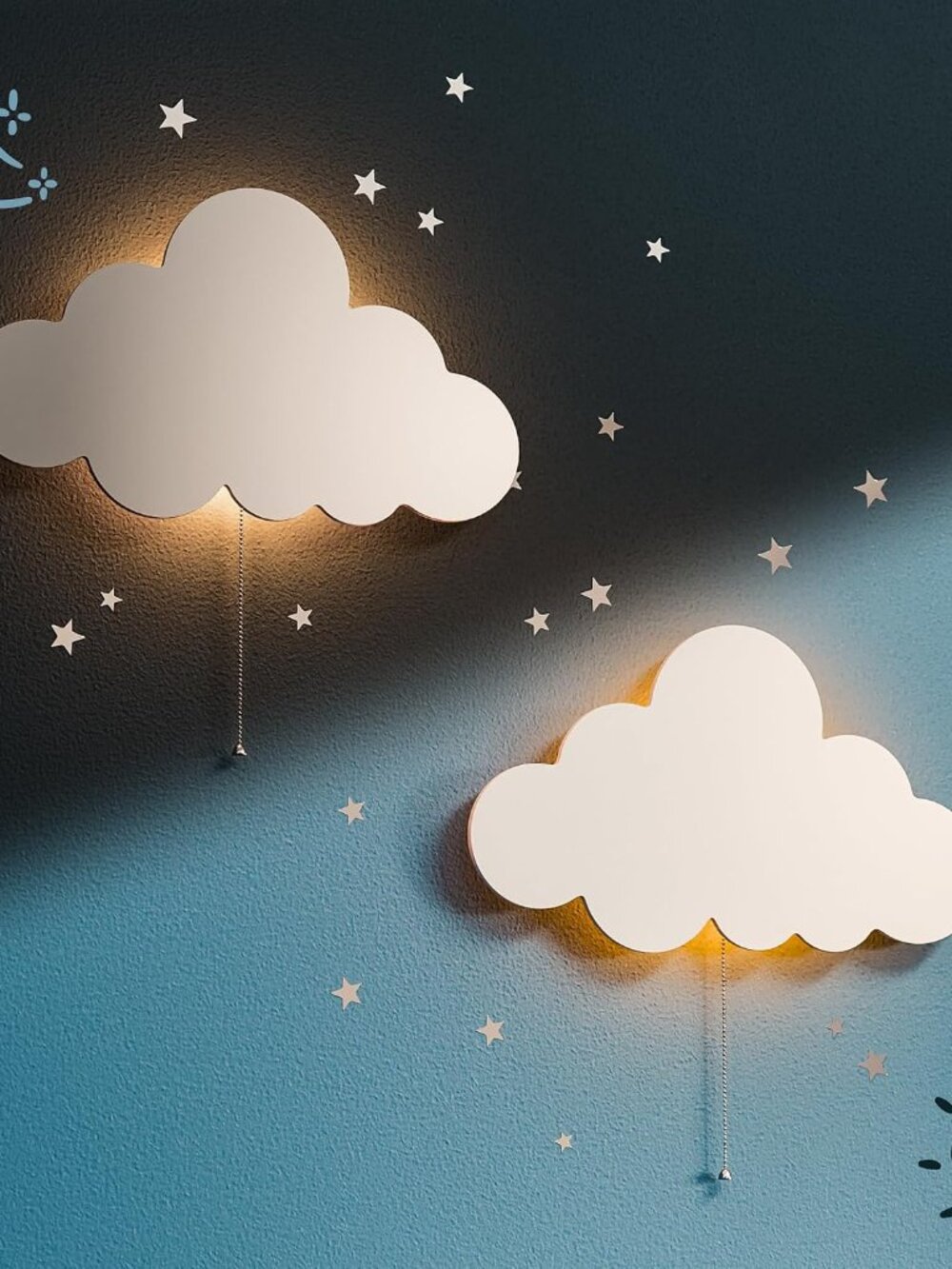 Cloud Lights - Floating Cloud Wall Lamps | Baby Nursery Cloud Night Lights